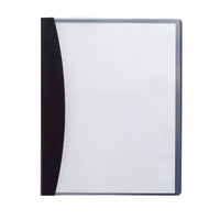 Wilson Jones Hidden Swing Clip Report Cover - Letter - 30 Sheet Capacity - Black with Clear Front-Clear front report cover with hidden swing clip