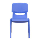 Flash Furniture Plastic Stackable School Chair with 12" Seat Height - Blue - 10 Pack-Set of 10 Stacking Student Chairs