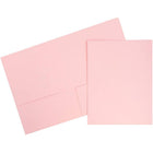 JAM Paper Premium Paper Cardstock Two Pocket Presentation Folders, Baby Pink, 12 Pack (28876675g)-Size: 9" x 12"