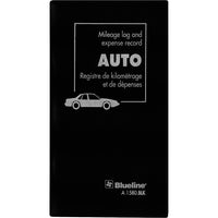 Blueline Mileage Log and Expense Book, Bilingual, 6-3/8" x 3-1/2", Black-Record automobile mileage and expenses in an easy-to-use format