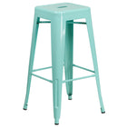 Flash Furniture 30" High Backless Mint Green Indoor-Outdoor Barstool-Stackable Industrial Style Modern Stool