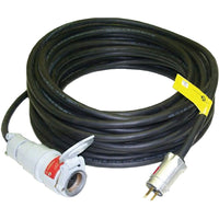 Lind Equipment Heavy-Duty Neoprene Extension Cords, 50'-Made of heavy-duty rubber suitable for indoor and outdoor applications requiring flexibility and mechanical toughness