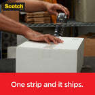 Scotch Box Lock Packaging Tape with Dispenser - 1.88" x 22.2 yd (48 mm x 20.3 m)-No slivering, splitting, or tearing