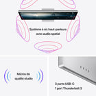 Apple - Studio Display 27 po verre standard avec support inclinable-Système de 6 haut-parleurs haute fidélité avec haut-parleurs de graves à annulation de force