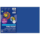 Pacon Tru-Ray Construction Paper  - 12" x 18" - Royal Blue - 250 Sheets (PAC103049)-Heavy 76 lb. 100% vat-dyed sulphite with longer, stronger fibers.