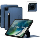 Étui Zugu Alpha pour iPad Pro 12,9" (2021) - Bleu-Compatible avec l'iPad Pro 12,9" (modèle 2021) Gen 5 (numéros de modèle : A2379, A2461, A2462, A2378)