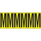 Accuform Signs Identify Locations, Supplies & Tools, Individual Letter & Number Markers, M, 2-15/16", 18 Pack-Character M