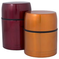 Geo Stainless Steel Vacuum Flasks, Orange & Red, 2 Pack-Stainless steel vacuum flask