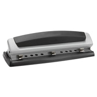 Swingline Precision Pro Adjustable Punch - 2-3 Hole - 10 Sheet Capacity - Black/Silver-2-3 hole adjustable desktop punch