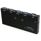 StarTech High Resolution VGA Video Splitter, 350 MHz, 4 Port-An integrated signal amplifier boosts your connection range to 210 feet (65 meters)