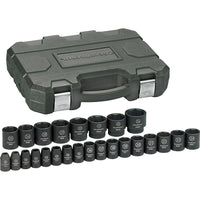 Impact Standard Socket Sets 1/2" Drive, TLV394, Socket-Number of Pieces - 25