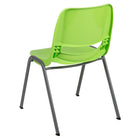 Flash Furniture HERCULES Series Green Ergonomic Shell Stack Chair with Grey Frame-Stack Quantity: 20