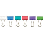 Staples Binder Clips - Medium 1-1/4" - Assorted Fashion Colours - 15 Pack-Tempered steel clips