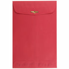 JAM Paper 6 x 9 Open End Catalog Envelopes with Clasp Closure, Brite Hue Red Recycled, 100 Pack (87881)-Size: 6" x 9"