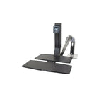 Ergotron WorkFit-A Single LD with Worksurface + Stand-Black; Polished aluminum