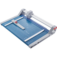 Dahle 550 14 1/8" Professional Rolling Paper Trimmer-Blade is encased in a protective housing for safety