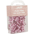 JAM Paper Push Pins, Baby Pink Pushpins, 2 Packs of 100, 200 Total (222419048a)-3