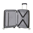 American Tourister Curio Spinner Carry-on Luggage - Bass Black-Integrated TSA-approved lock provides added security when checking in your luggage