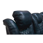 Valencia Tuscany Top Grain Nappa 11000 Leather LED Power Home Theatre Seating, Row of 5 Seats, Black (5-BLK-P)-Power Headrest and Power Recline