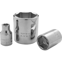 Gray Tools Socket 1-1/8 X 1/2" Drive, 12 Point Standard Length, Chrome Finish Socket-Size: 1-1/8"