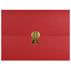 St. James - Porte-certificats/porte-documents - Sceau d'or avec ruban d'or - rouge - paquet de 5-Ajoutez une touche d'élégance, de cérémonie et de sincérité à l'attribution de reconnaissance
