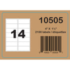 Labelcraft Products Zero Waste Labels - 4" x 1.5" - 2100 Labels-14 labels per sheet, 150 sheets