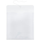 JAM Paper Plastic Envelopes with Button and String Tie Closure, 13 x 13 square, Clear Poly, 12 Pack (1241705)-Size: 13" x 13"