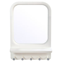 Truu Design Modern Wall Mirror Organizer, 13.5 x 19.5, White-Measurement: this bathroom wall mirror measures 13.5"L x 19.5"H x 3.5"W in dimensions