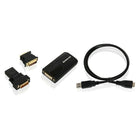 Iogear USB 3.0 to DVI/HDMI/VGA External Video Card, Black-Connects additional DVI monitors to a USB 3.0 port or a projector with HDMI connector