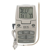 Bios Professional Pre-Programmed Cooking Thermometer and Timer-1 meter heat resistant wire