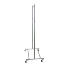 Futech A02L Rolling Garment Rack, 42"W x 43"-68"H, Chrome Rod / Silver Base, Metal-Chrome rod / Silver base