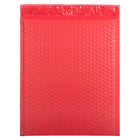 JAM Paper Bubble Mailers with Peel and Seal Closure, 12 x 15.5, Red Matte, 12 Pack (31406017)-Matte red