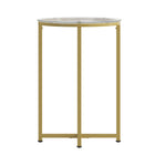 Flash Furniture - Table basse en verre de la collection Greenwich avec cadre doré mat-Surface en verre trempé clair