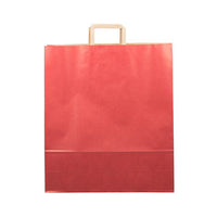 Jam Paper Gift Bags with English Handle - XXXL - 17" x 20" x 5 1/2" - Red Kraft Pinstripe - 100 Pack-Color: Red Kraft