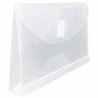 JAM Paper #10 Plastic Envelopes with VELCRO Brand Closure, 1 Expansion, 5.25 x 9.5, Clear Poly, 108 Pack (921V1CLB)-Features: Ideal for Holding Letters & Other Important Documents