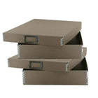 JAM Paper Letter File Box, 12 x 9.5 x 2.25, Brown Kraft, 2 Pack (9039brg)-Brown