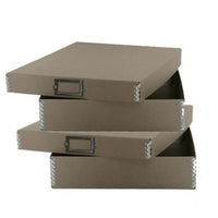 JAM Paper Letter File Box, 12 x 9.5 x 2.25, Brown Kraft, 2 Pack (9039brg)-Brown