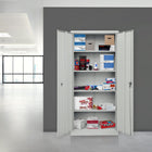 Storemax Large Heavy Gauge Steel Storage Cabinet - Grey- Dimensions: 31.5" W x 15.75" D x 70.86" H Net; Weight:  86lb or 39 kg 