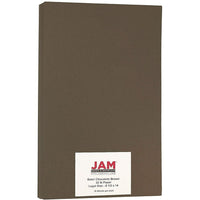 JAM Paper Matte Legal Paper, 8.5 x 14, 28lb Bakri Chocolate Brown, 50 Pack (64426903)-Colour: Brown