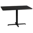 Flash Furniture – Table en stratifié noir de 24 x 42 po avec base de 22 x 30 po (XUBK2442T2230)-Table d'hospitalité