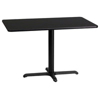 Flash Furniture – Table en stratifié noir de 24 x 42 po avec base de 22 x 30 po (XUBK2442T2230)-Table d'hospitalité