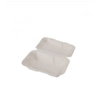 Eco-Packaging Compostable Sugarcane Rectangular Clamshell Container - 200 Pack-200 pieces in each pack