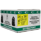 Eco II Garbage Bags - Extra Strong - 26" x 36" -  Clear Tint - 125 Pack-Extra Strong