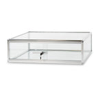 Can-Bramar Econoline Countertop Glass Showcase with Lock - 30" D x 18" W x 9" H-4 mm tempered glass panels