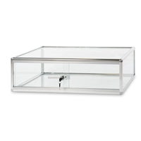 Can-Bramar Econoline Countertop Glass Showcase with Lock - 30" D x 18" W x 9" H-4 mm tempered glass panels