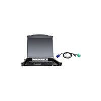 Aten 8-Port Single Rail KVM Bundle Kit-Interface/ports: 8 X KVM ,management ,USB