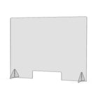 Eddie’s Plexiglass Protective Shield - 32"W x 24"H - Clear Acrylic-Countertop Clear Acrylic Plexiglass Protective Barrier/Shield (Cashier Sneeze Guard)