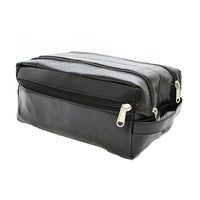 Ashlin Solomon Double Section Toiletry Bag, Black-Grab handle for easy carrying