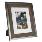 kieragrace Railtown Benton Frame - 8" x 10", Matted for5" x 7", Iron Grey, Walnut Wood-Iron grey with black walnut wood inner photo frame