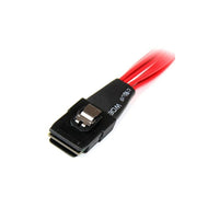 StarTech 50cm Internal Serial Attached SCSI Mini SAS Cable, SFF8087 to 4x SFF8482-Saves money and reduces clutter by connecting 4x SFF-8482 SAS drives to 1x SFF-8087 SAS controller connection, through a single cable